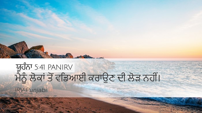 ਯੂਹੰਨਾ 5:41 PANIRV Bible Verse Image