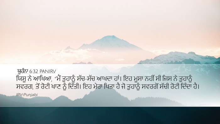 ਯੂਹੰਨਾ 6:32 PANIRV Bible Verse Image