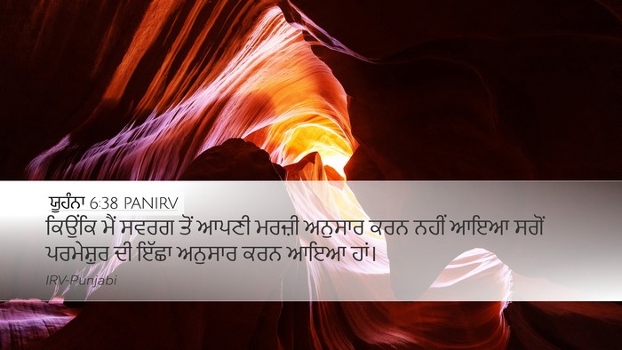 ਯੂਹੰਨਾ 6:38 PANIRV Bible Verse Image