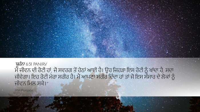 ਯੂਹੰਨਾ 6:51 PANIRV Bible Verse Image