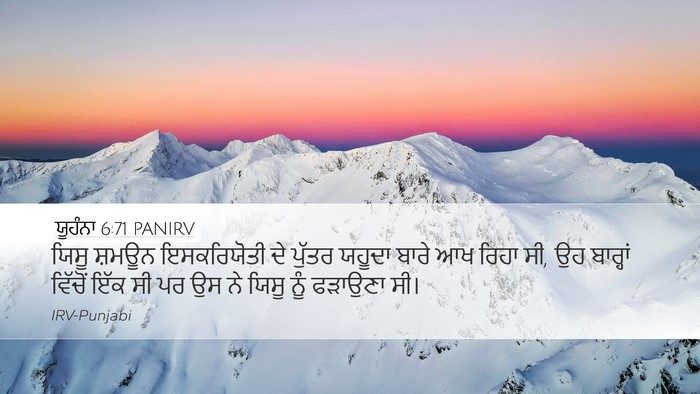 ਯੂਹੰਨਾ 6:71 PANIRV Bible Verse Image