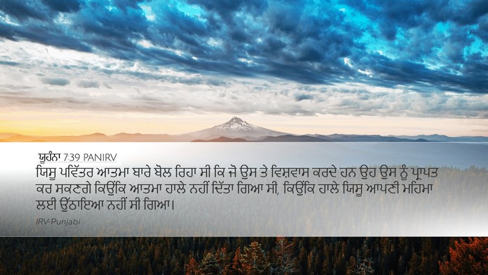 ਯੂਹੰਨਾ 7:39 PANIRV Desktop Wallpaper - ਯਿਸੂ ਪਵਿੱਤਰ ਆਤਮਾ - Desktop Bible Verse Wallpaper