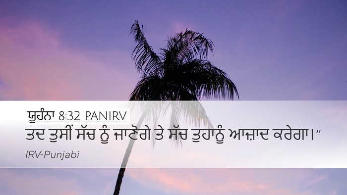 ਯੂਹੰਨਾ 8:32 PANIRV Bible Verse Image