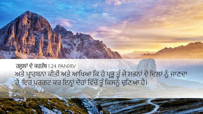 ਰਸੂਲਾਂ ਦੇ ਕਰਤੱਬ 1:24 PANIRV Bible Verse Image