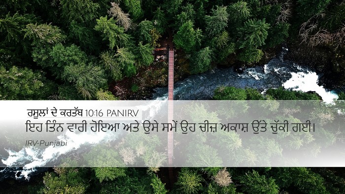 ਰਸੂਲਾਂ ਦੇ ਕਰਤੱਬ 10:16 PANIRV Bible Verse Image