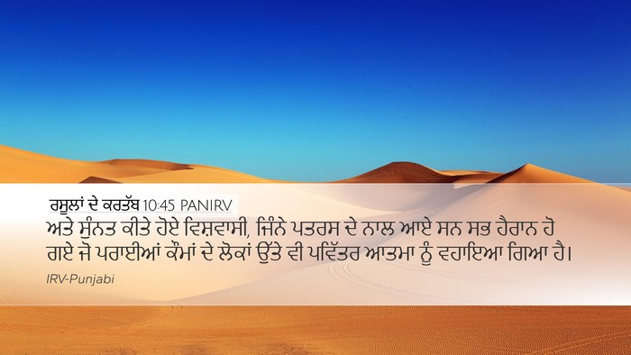 ਰਸੂਲਾਂ ਦੇ ਕਰਤੱਬ 10:45 PANIRV Bible Verse Image