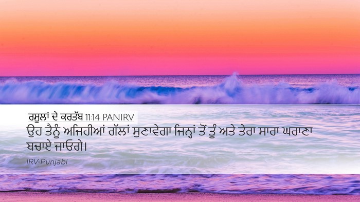 ਰਸੂਲਾਂ ਦੇ ਕਰਤੱਬ 11:14 PANIRV Desktop Wallpaper - ਉਹ ਤੈਨੂੰ ਅਜਿਹੀਆਂ - Desktop Bible Verse Wallpaper