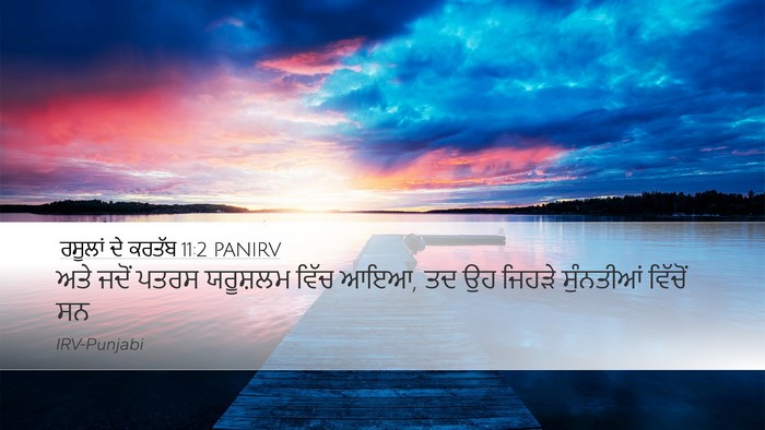 ਰਸੂਲਾਂ ਦੇ ਕਰਤੱਬ 11:2 PANIRV Bible Verse Image