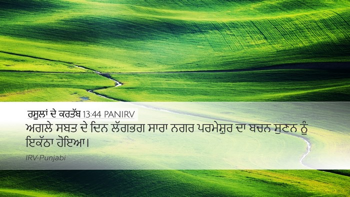 ਰਸੂਲਾਂ ਦੇ ਕਰਤੱਬ 13:44 PANIRV Bible Verse Image