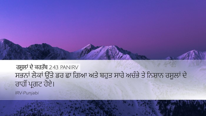 ਰਸੂਲਾਂ ਦੇ ਕਰਤੱਬ 2:43 PANIRV Bible Verse Image