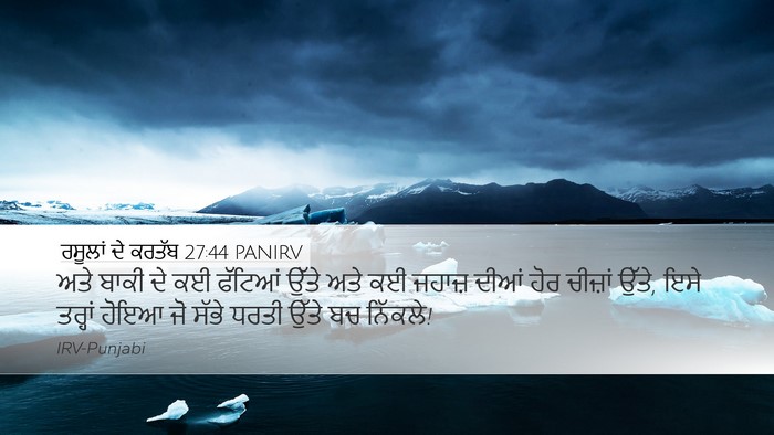 ਰਸੂਲਾਂ ਦੇ ਕਰਤੱਬ 27:44 PANIRV Bible Verse Image