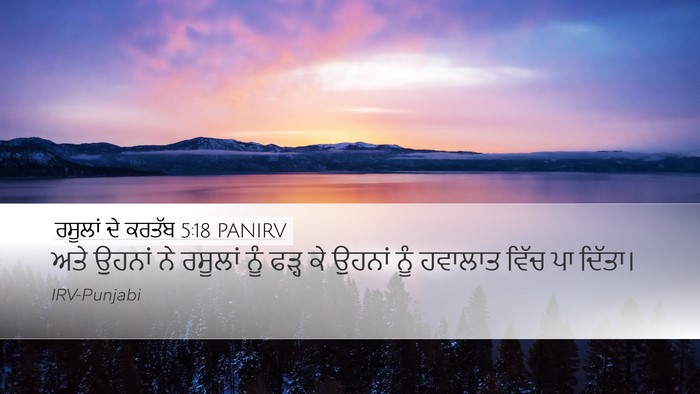 ਰਸੂਲਾਂ ਦੇ ਕਰਤੱਬ 5:18 PANIRV Bible Verse Image