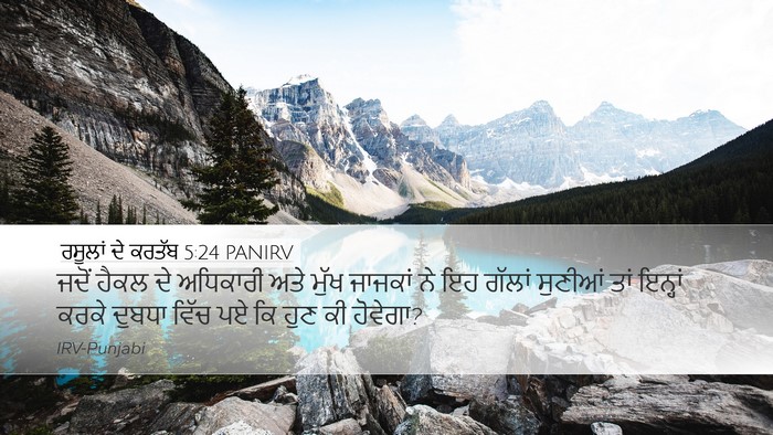 ਰਸੂਲਾਂ ਦੇ ਕਰਤੱਬ 5:24 PANIRV Bible Verse Image