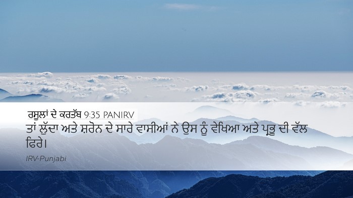 ਰਸੂਲਾਂ ਦੇ ਕਰਤੱਬ 9:35 PANIRV Bible Verse Image