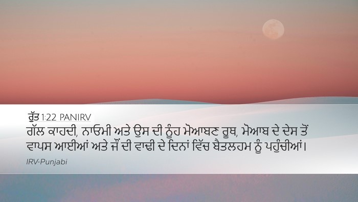 ਰੁੱਤ 1:22 PANIRV Bible Verse Image