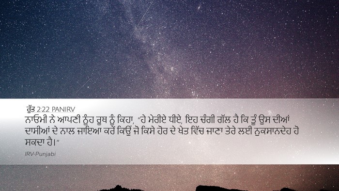 ਰੁੱਤ 2:22 PANIRV Desktop Wallpaper - ਨਾਓਮੀ ਨੇ ਆਪਣੀ ਨੂੰਹ - Desktop Bible Verse Wallpaper