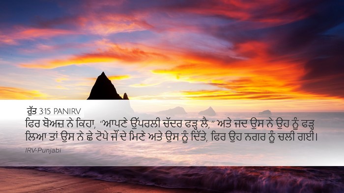 ਰੁੱਤ 3:15 PANIRV Desktop Wallpaper - ਫਿਰ ਬੋਅਜ਼ ਨੇ ਕਿਹਾ, - Desktop Bible Verse Wallpaper