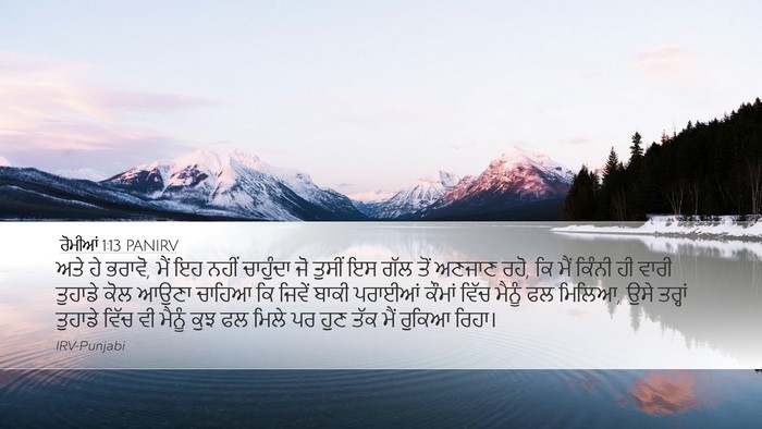 ਰੋਮੀਆਂ 1:13 PANIRV Bible Verse Image