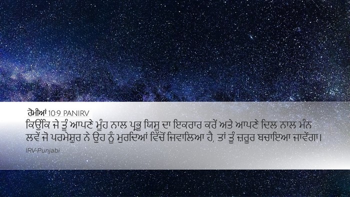 ਰੋਮੀਆਂ 10:9 PANIRV Bible Verse Image
