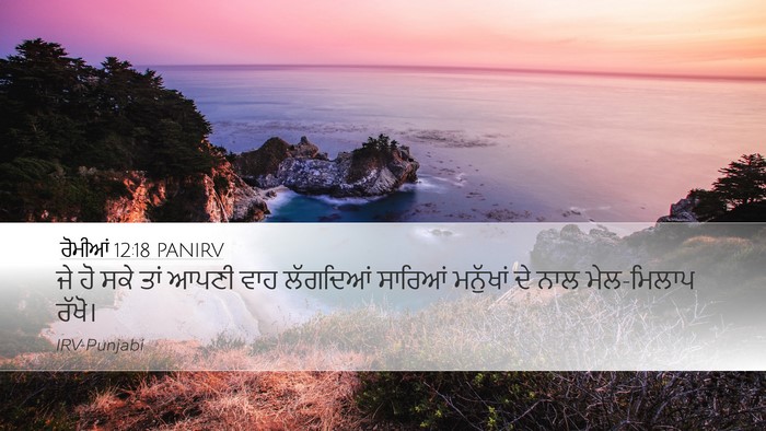 ਰੋਮੀਆਂ 12:18 PANIRV Bible Verse Image