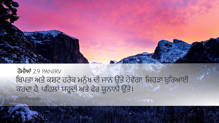 ਰੋਮੀਆਂ 2:9 PANIRV Bible Verse Image