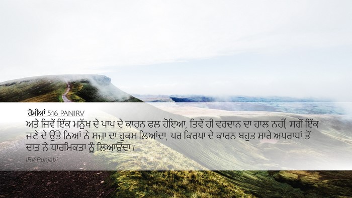 ਰੋਮੀਆਂ 5:16 PANIRV Bible Verse Image