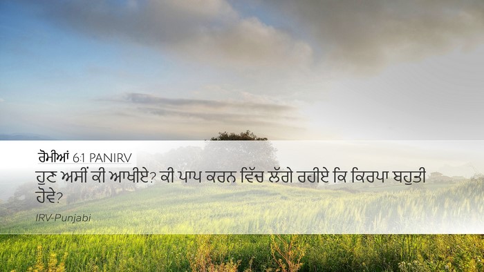 ਰੋਮੀਆਂ 6:1 PANIRV Bible Verse Image