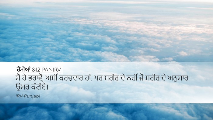 ਰੋਮੀਆਂ 8:12 PANIRV Bible Verse Image