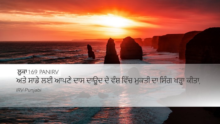 ਲੂਕਾ 1:69 PANIRV Desktop Wallpaper - ਅਤੇ ਸਾਡੇ ਲਈ ਆਪਣੇ - Desktop Bible Verse Wallpaper