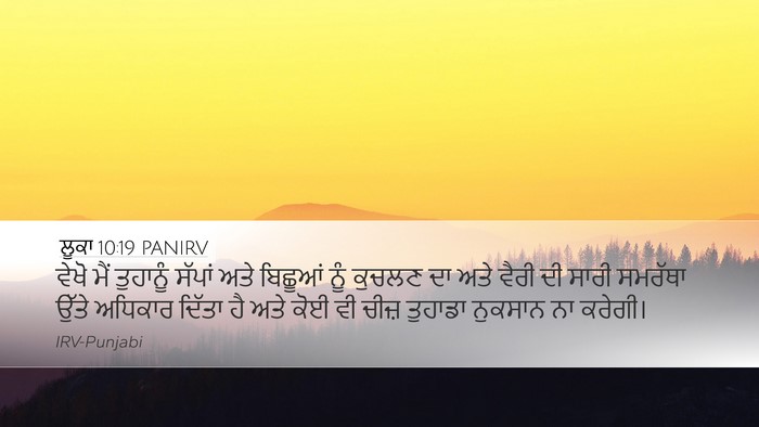 ਲੂਕਾ 10:19 PANIRV Bible Verse Image
