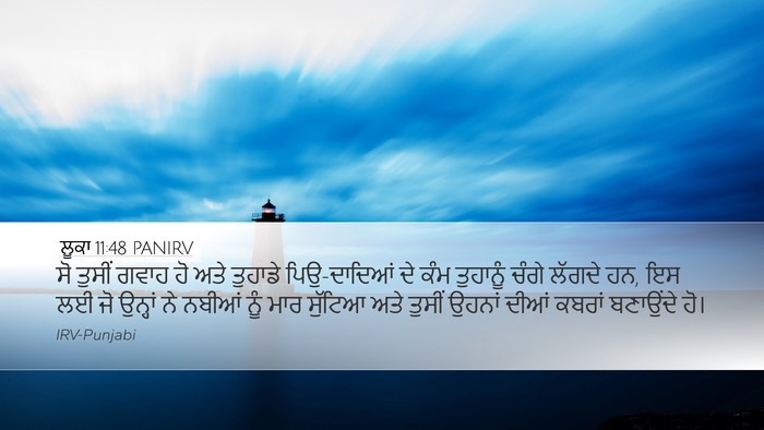 ਲੂਕਾ 11:48 PANIRV Desktop Wallpaper - ਸੋ ਤੁਸੀਂ ਗਵਾਹ ਹੋ - Desktop Bible Verse Wallpaper