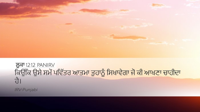 ਲੂਕਾ 12:12 PANIRV Bible Verse Image