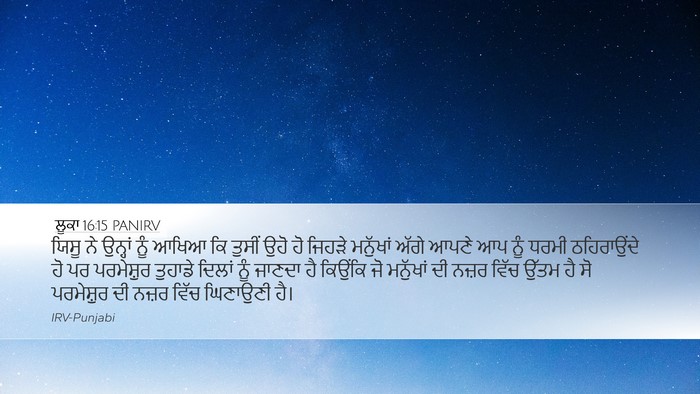 ਲੂਕਾ 16:15 PANIRV Bible Verse Image