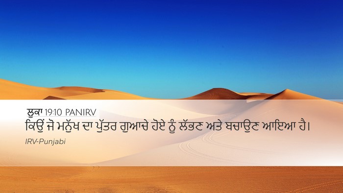 ਲੂਕਾ 19:10 PANIRV Bible Verse Image