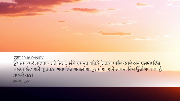 ਲੂਕਾ 20:46 PANIRV Bible Verse Image