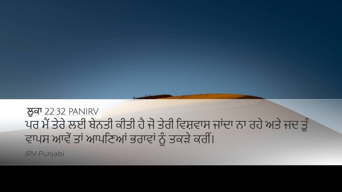 ਲੂਕਾ 22:32 PANIRV Desktop Wallpaper - ਪਰ ਮੈਂ ਤੇਰੇ ਲਈ - Desktop Bible Verse Wallpaper