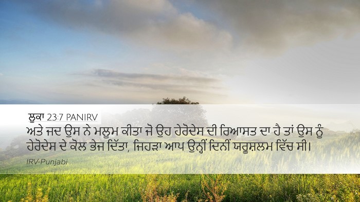 ਲੂਕਾ 23:7 PANIRV Bible Verse Image
