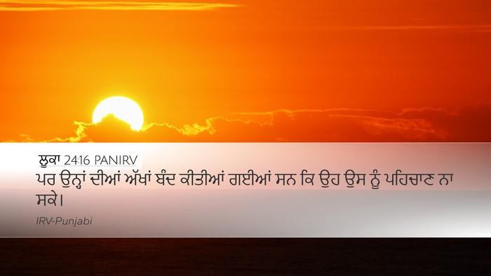 ਲੂਕਾ 24:16 PANIRV Desktop Wallpaper - ਪਰ ਉਨ੍ਹਾਂ ਦੀਆਂ - Desktop Bible Verse Wallpaper