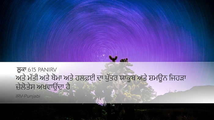 ਲੂਕਾ 6:15 PANIRV Bible Verse Image