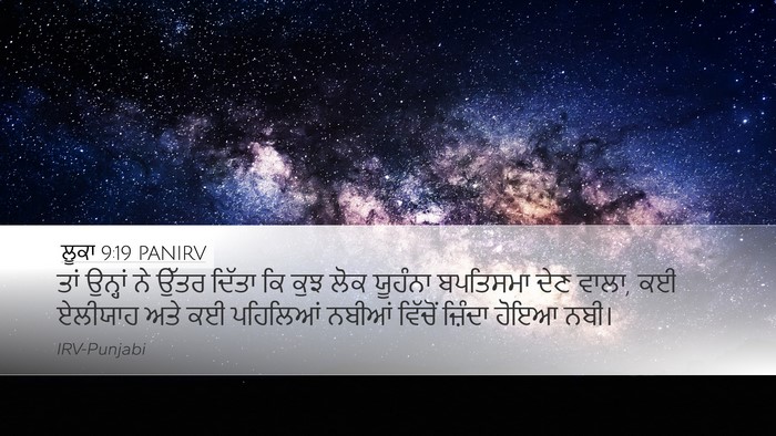 ਲੂਕਾ 9:19 PANIRV Bible Verse Image