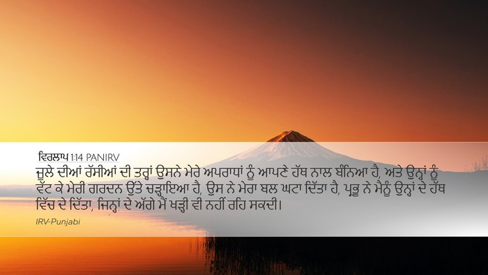 ਵਿਰਲਾਪ 1:14 PANIRV Bible Verse Image