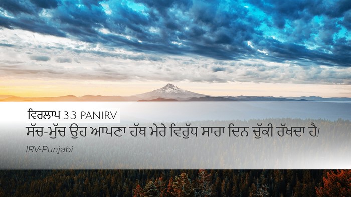 ਵਿਰਲਾਪ 3:3 PANIRV Desktop Wallpaper - ਸੱਚ-ਮੁੱਚ ਉਹ ਆਪਣਾ - Desktop Bible Verse Wallpaper