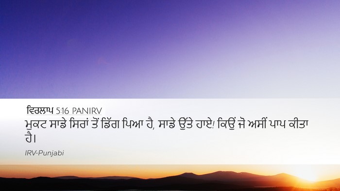 ਵਿਰਲਾਪ 5:16 PANIRV Bible Verse Image