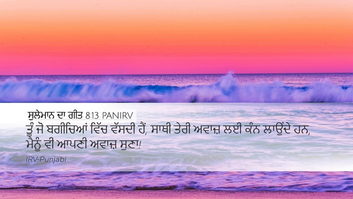 ਸੁਲੇਮਾਨ ਦਾ ਗੀਤ 8:13 PANIRV Bible Verse Image