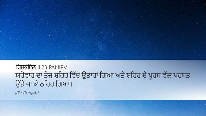 ਹਿਜ਼ਕੀਏਲ 11:23 PANIRV Bible Verse Image