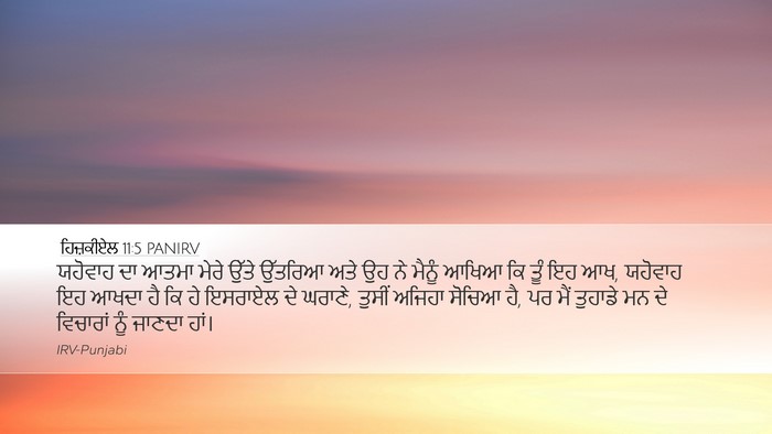 ਹਿਜ਼ਕੀਏਲ 11:5 PANIRV Desktop Wallpaper - ਯਹੋਵਾਹ ਦਾ ਆਤਮਾ - Desktop Bible Verse Wallpaper