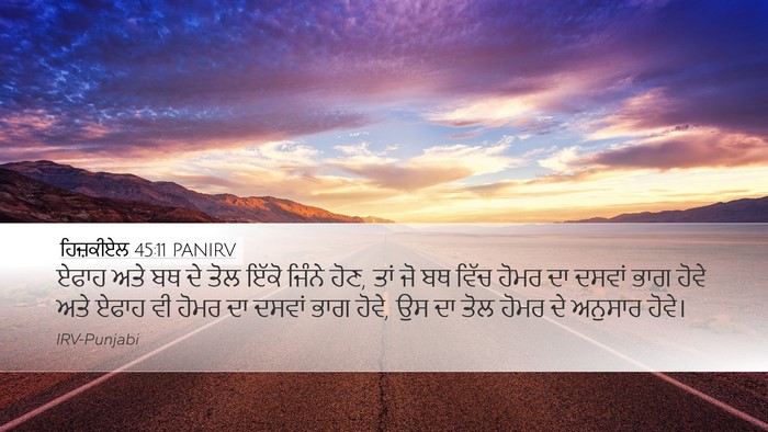 ਹਿਜ਼ਕੀਏਲ 45:11 PANIRV Bible Verse Image