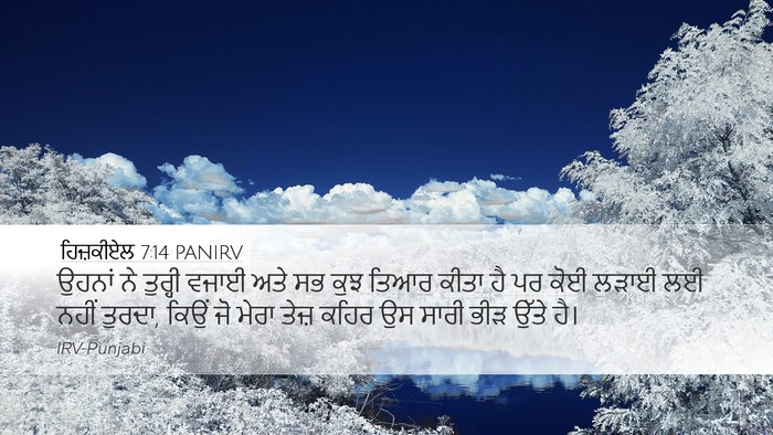 ਹਿਜ਼ਕੀਏਲ 7:14 PANIRV Desktop Wallpaper - ਉਹਨਾਂ ਨੇ ਤੁਰ੍ਹੀ - Desktop Bible Verse Wallpaper