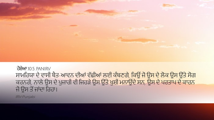 ਹੋਸ਼ੇਆ 10:5 PANIRV Bible Verse Image