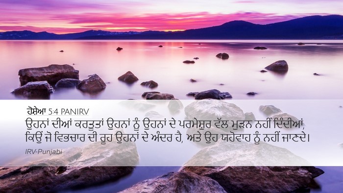 ਹੋਸ਼ੇਆ 5:4 PANIRV Desktop Wallpaper - ਉਹਨਾਂ ਦੀਆਂ - Desktop Bible Verse Wallpaper